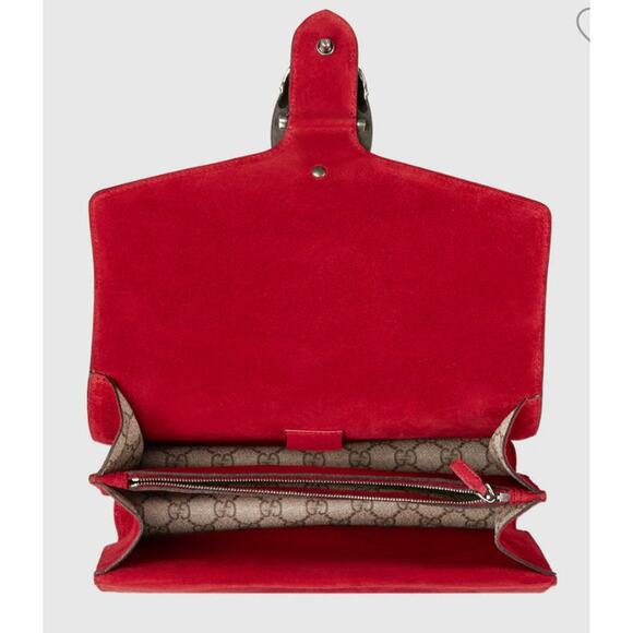 GUCCI LIMITED EDITION SOLD OUT NWT Dionysus GG Small Shoulder Bag W/ RED SUEDE - Picture 3 of 6